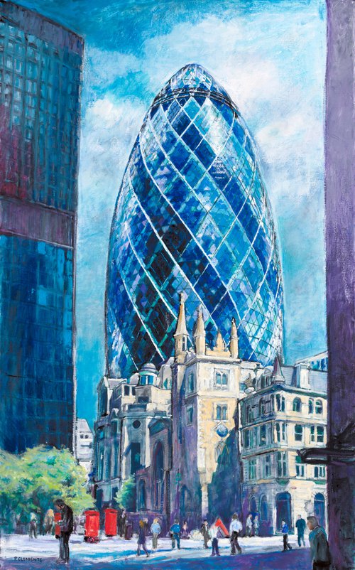 The Gherkin  London skyline by Patricia Clements