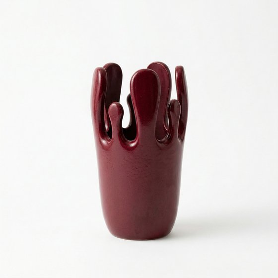 Crown Vase Burgundy