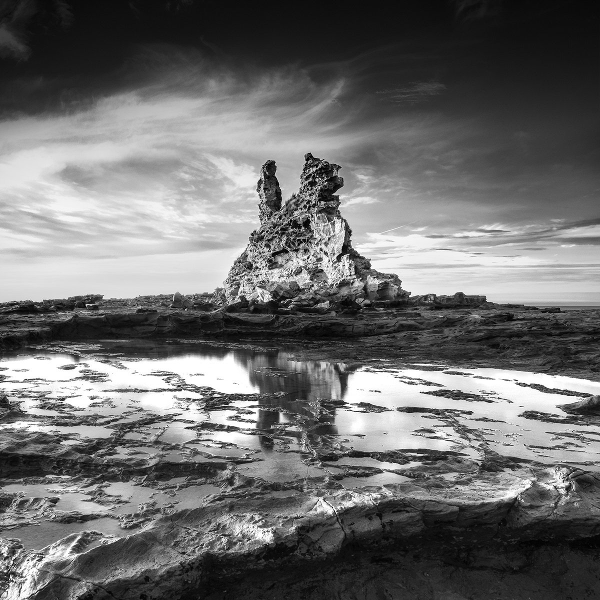 Photorealistic Landscape Photograph By Nick Psomiadis, 35 X 35", Eagles Nest, Original Artwork