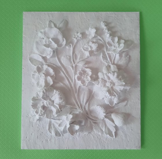 sculptural wall art "Flowers"