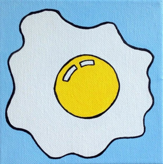 Fried Egg Pop Art Canvas Painting