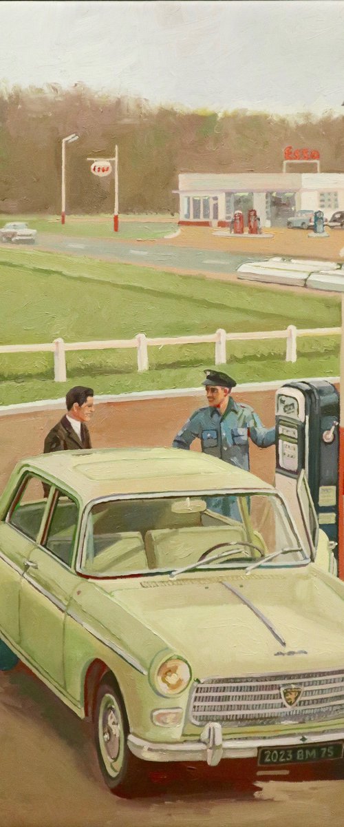 "Peugeot 404 chez Esso " by Benoit Montet