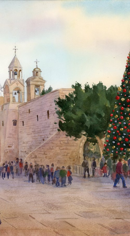 Christmas tree in Bethlehem by Yulia Krasnov
