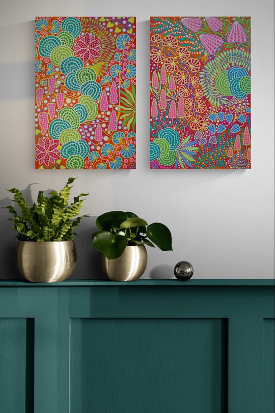 Botanical Rhapsody (Diptych)