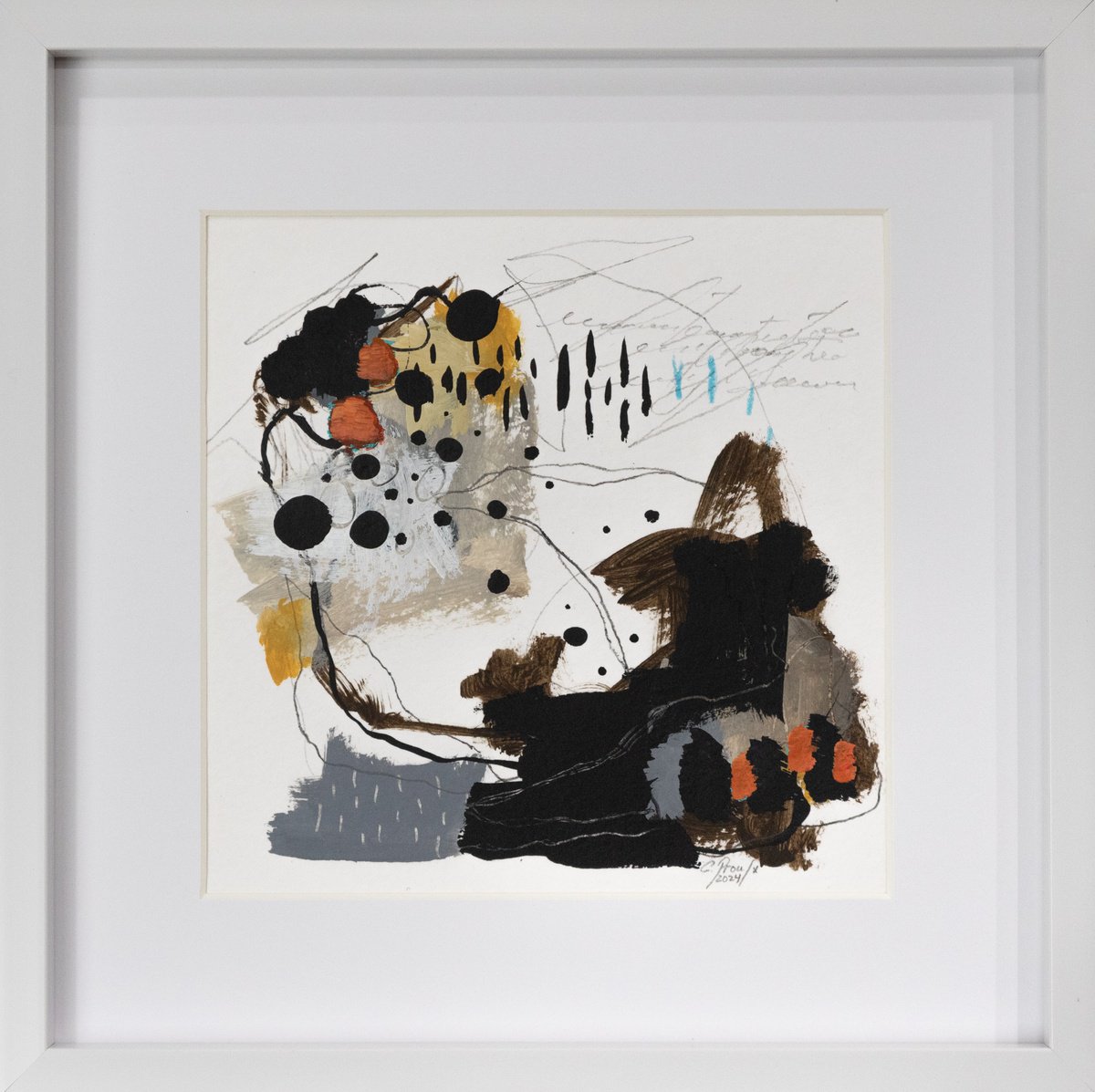 Abstract Painting By Chantal Proulx, 12 X 12, Whispers Of Love, Original Artwork