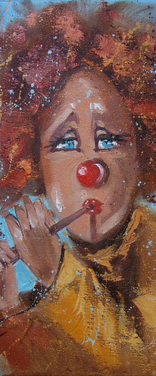" MELODY ... " original painting palette knife GIFT MODERN URBAN ART OFFICE ART DECOR HOME DECOR GIFT IDEA by Monika Luniak