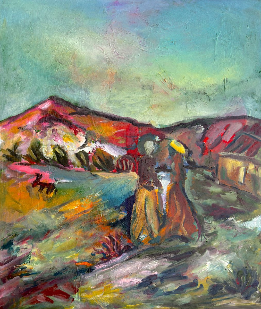 Lovers In Highland Valley By Razmik Manoyan, 24 X 28, Artwork For Sale On Artfinder
