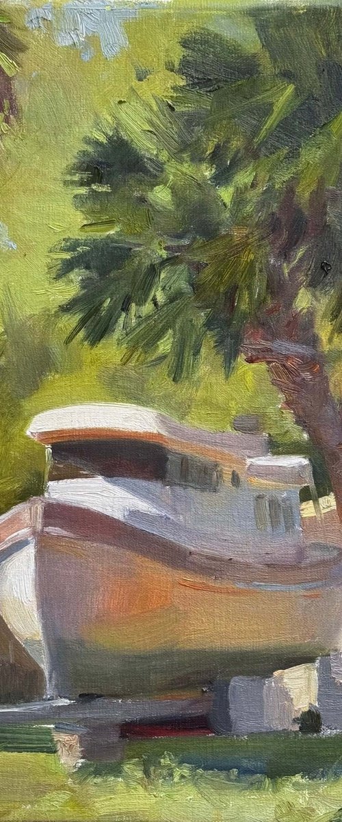 Sunlit Boatyard, Florida by Nataliia Nosyk