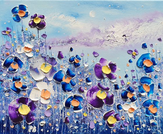 "Violet & Blues" - Flowers in Love