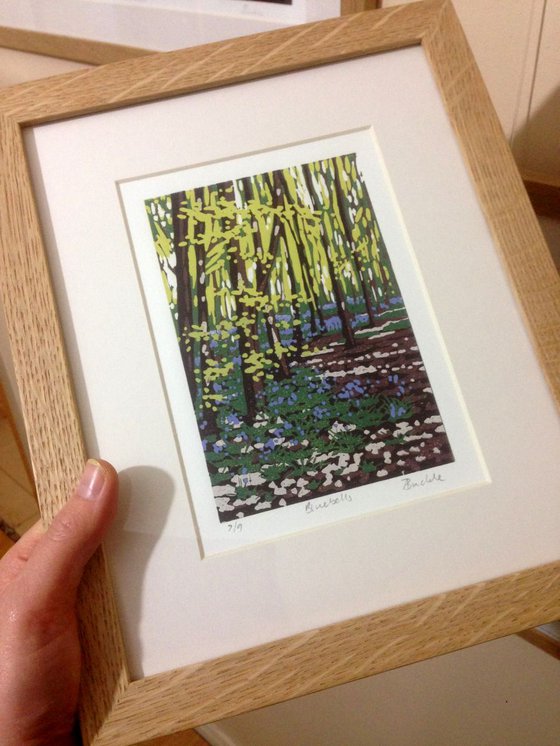 Bluebells, framed