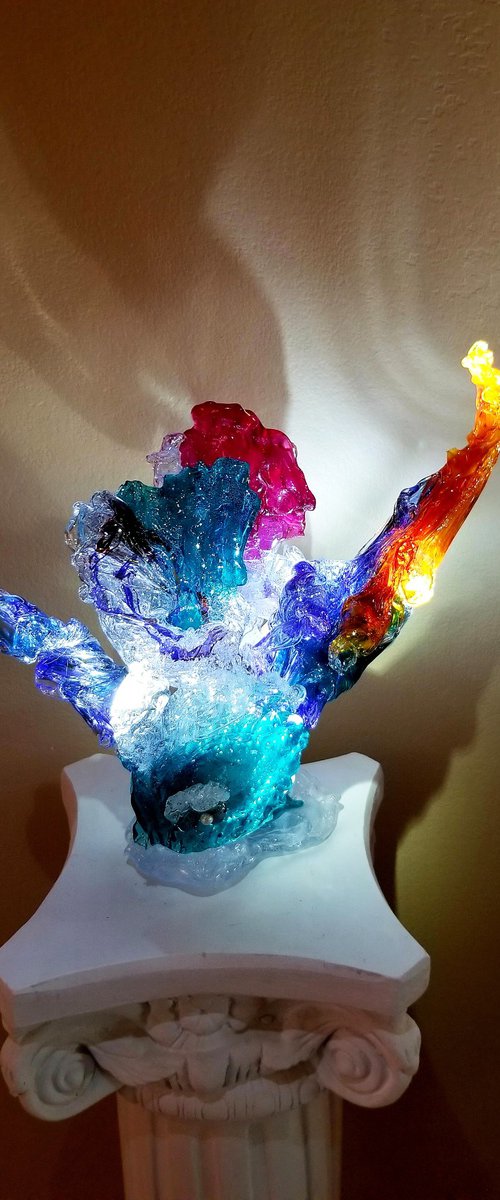 Original Sculpture Lighted Art Corals by Nikolina Andrea Seascapes and Abstracts