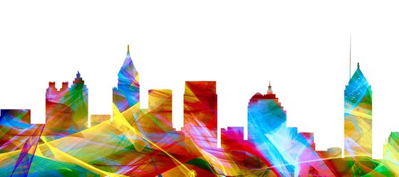 Atlanta Georgia Skyline - Vibrance 1