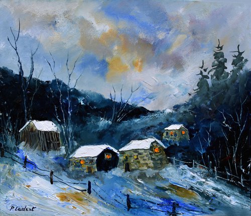 Snowy countryside by Pol Henry Ledent