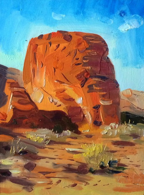 Red Rock and Blue Sky by Paul Cheng