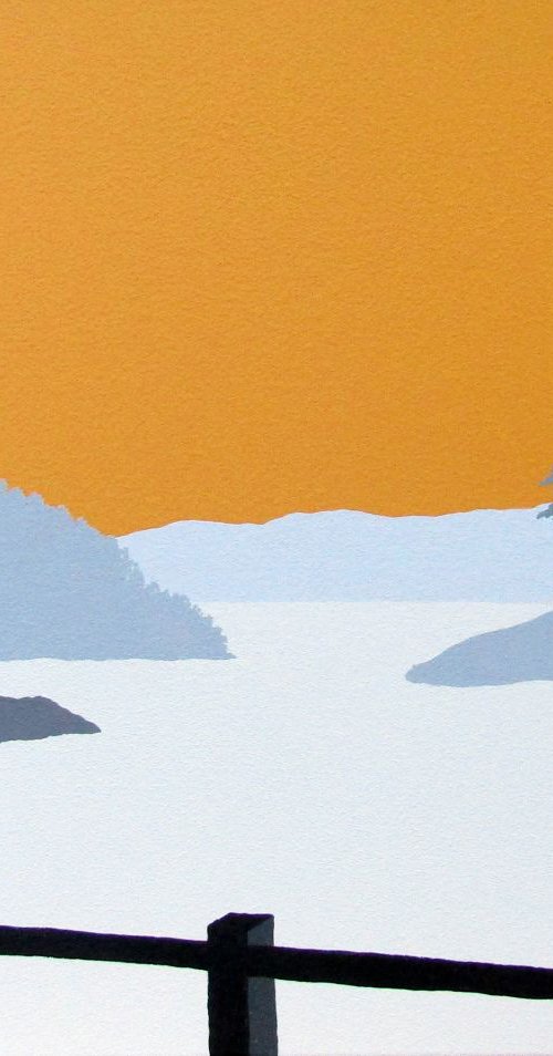 Swinsty Reservoir painting by Sam Martin
