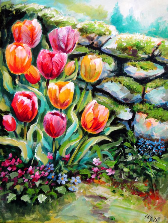 Tulips in the garden