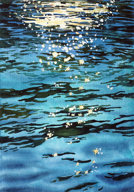 Reflection in the water - original watercolor