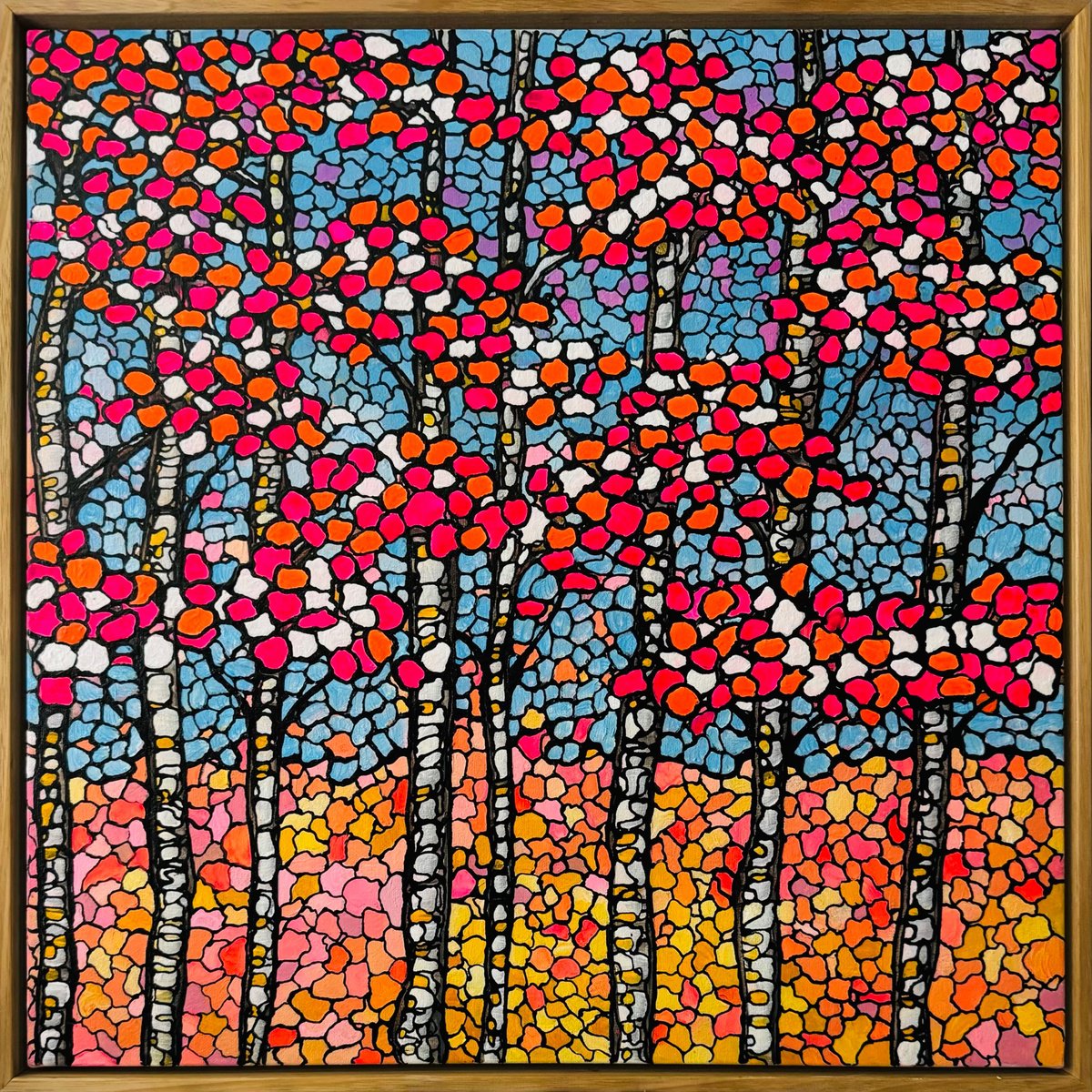 Impressionistic Landscape Acrylic Painting By Carol Zsolt, 21 X 21, Inspiration 6607 - Cz24040, Original Artwork