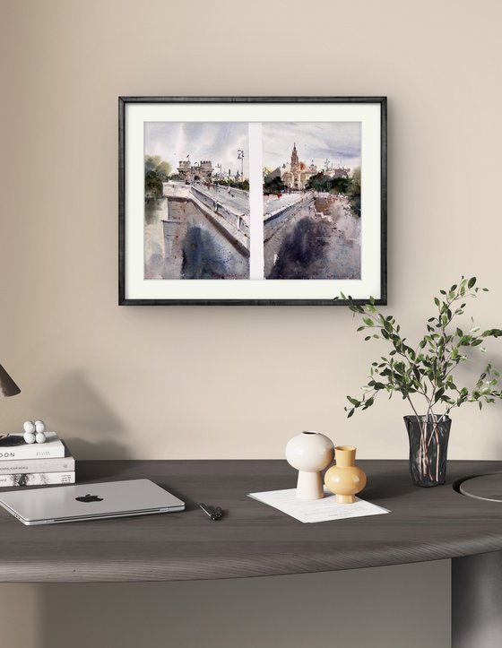 Serrans Bridge Views(Diptych)