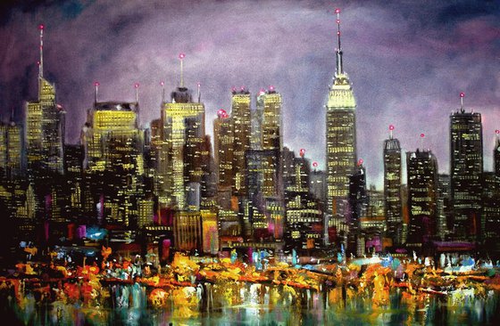 New York by sea, 36x24 in