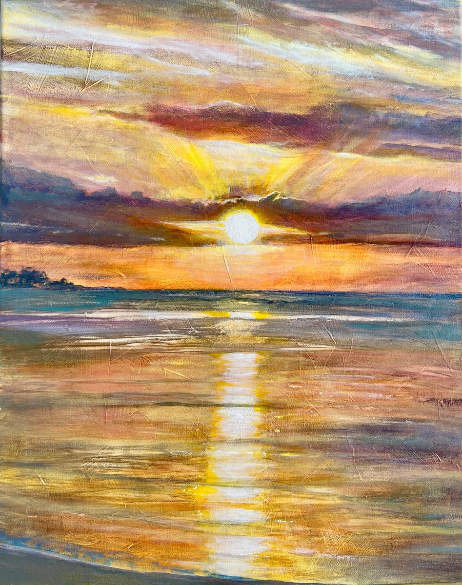 Gleaming sunset by Heather Matthews