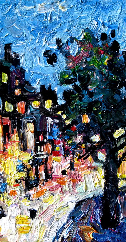 At night in Paris.5. by Nikifor Swiristuhin