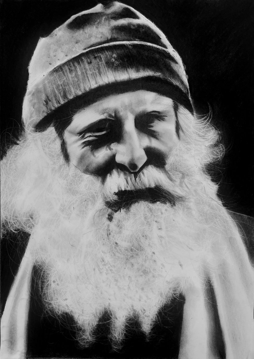 Photorealistic Portrait Charcoal Drawing By Denny Stoekenbroek, 12 X 17, The Modern Wizard, Original Artwork
