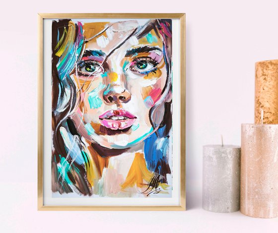 Portrait painting on canvas