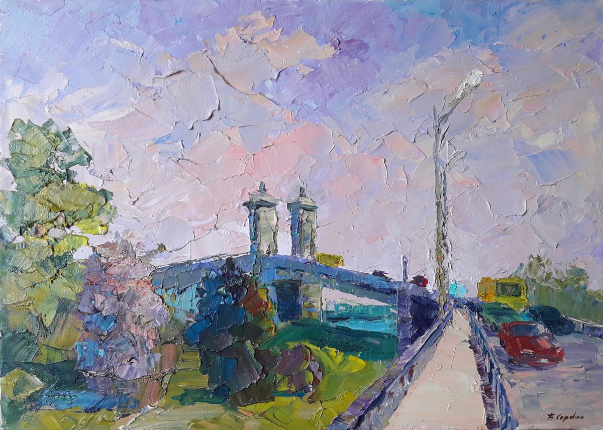 Bridge Across The Dnieper By Boris Serdyuk, 28 X 20, Artwork For Sale On Artfinder