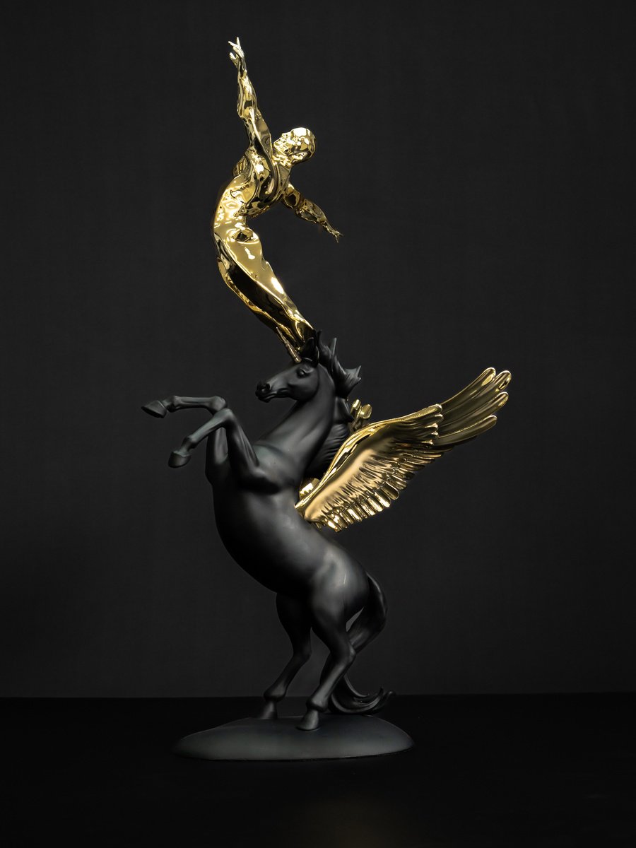 Surrealistic Animal Sculpture By Ming Li, 14 X 28", Leading The Way, Original Artwork