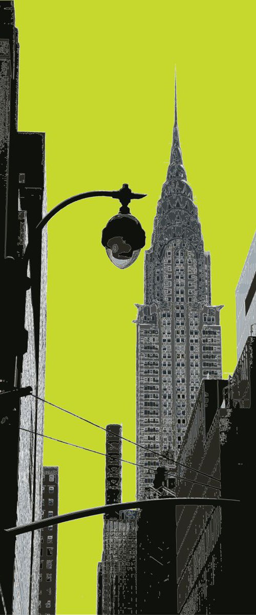 The Chrysler Building NY on lime by Keith Dodd