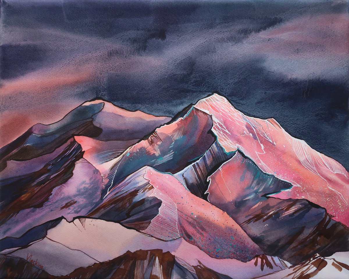 Mountains Alaska by Alla Vlaskina