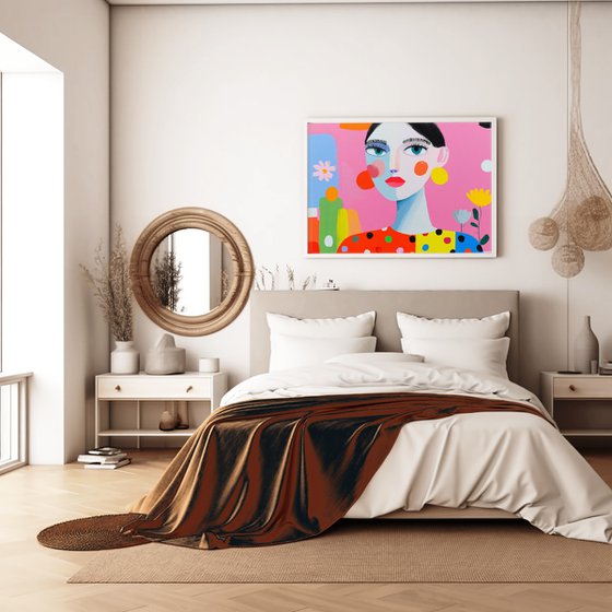 Polka Dot Woman Portrait