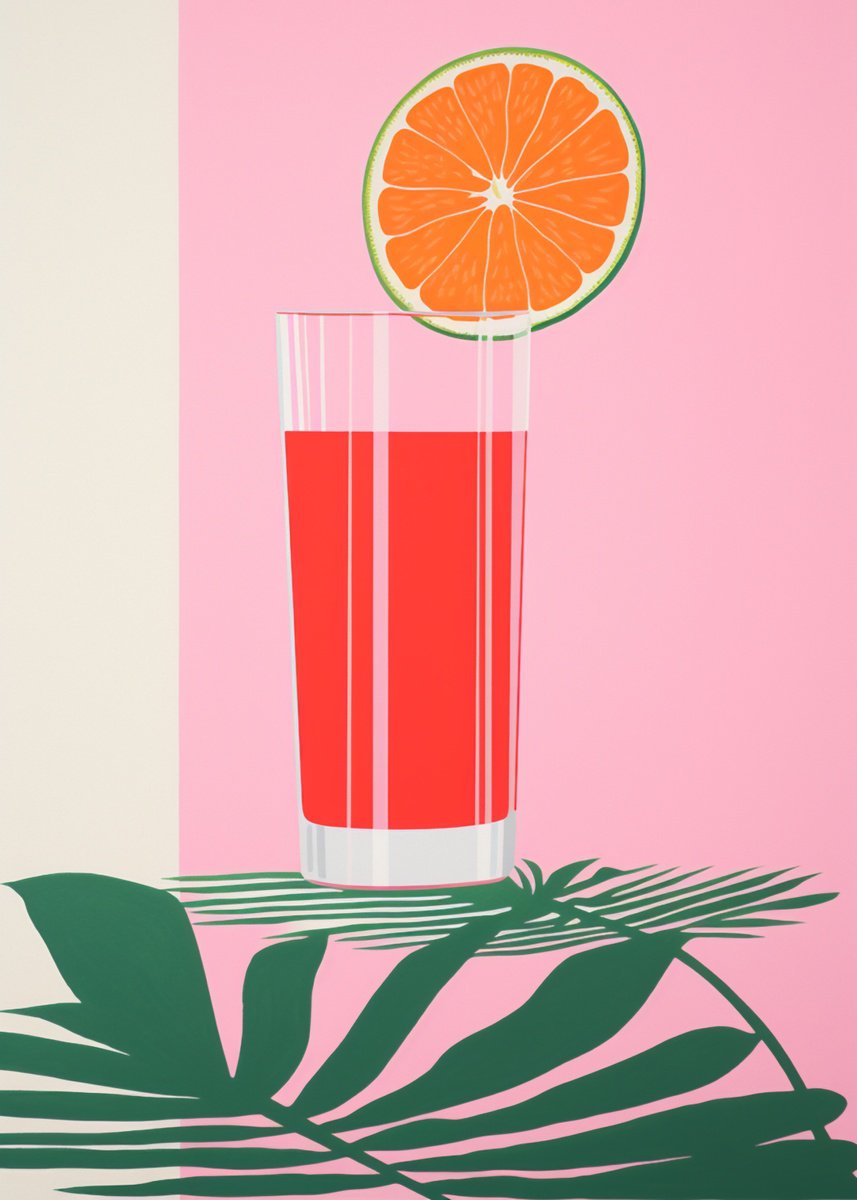 Illustrative Still Life Giclee Print By Kosta Morr, 17 X 23", Design Iv, Original Artwork