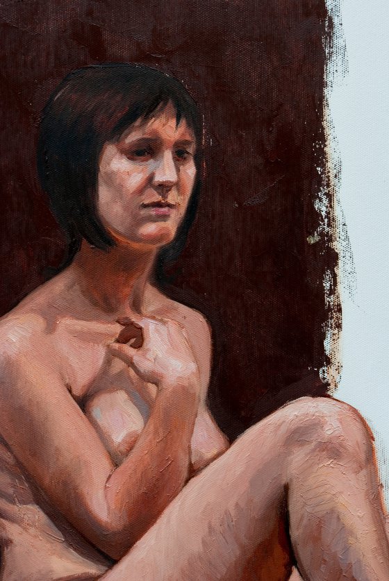 life study of a nude woman