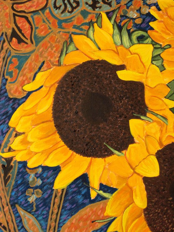 Large Three Sunflowers