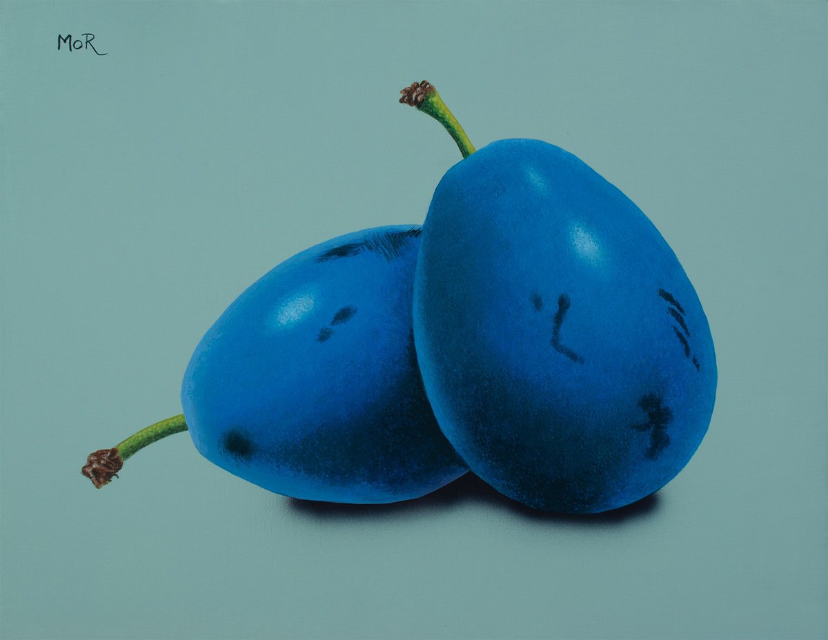 Plums in Blue Mood by Dietrich Moravec