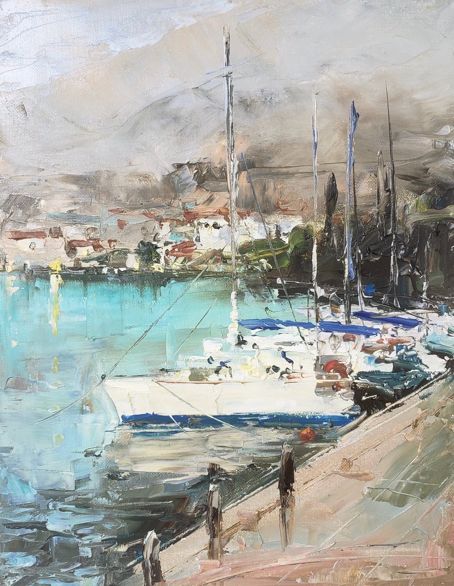 Boats. After the rain by Irina Alexandrina