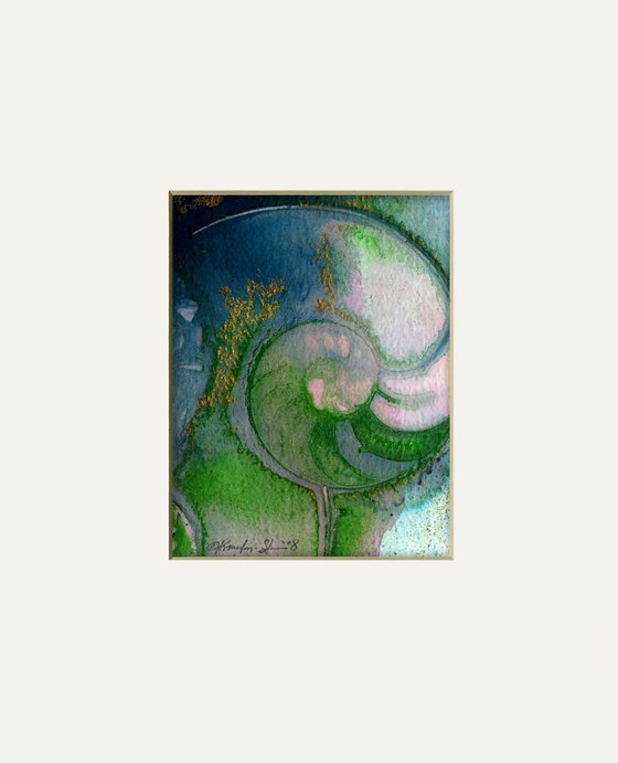 Nautilus Shell 989 - Sea Shell Watercolor by Kathy Morton Stanion