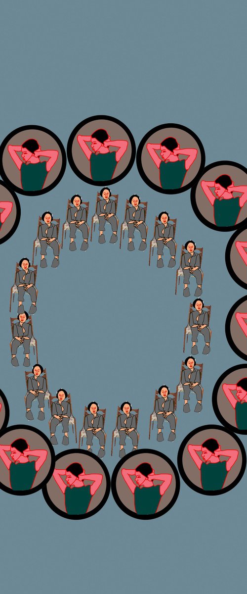 "Human circles" - Feminist art by Artworks by Rina Mualem