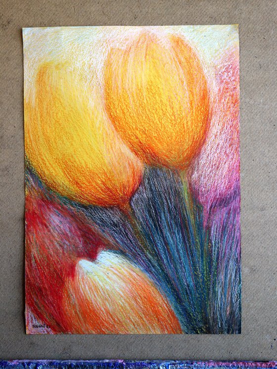 Fantasy with Flowers 337: paper 59x42cm