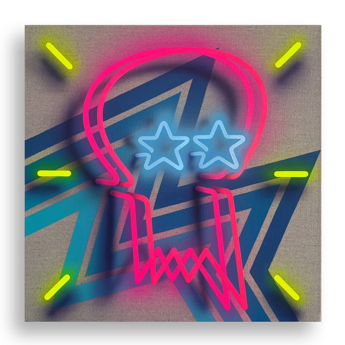 Abstract Acrylic Painting By Mike Edwards, 16 X 16", Untitled [Multicolour], Original Artwork