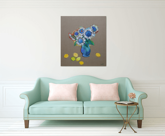 Sunflowers and lemons