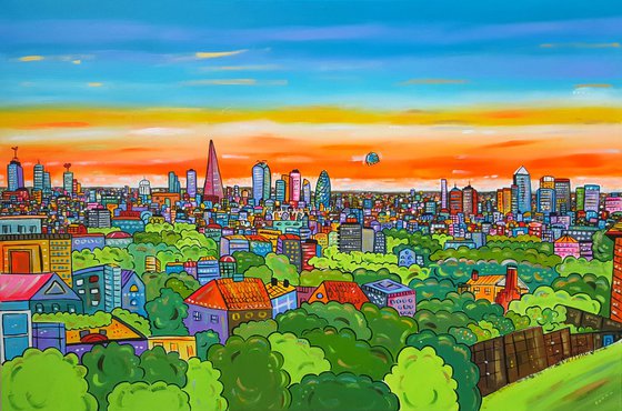 Futuristic View of London from my garden (Commission)