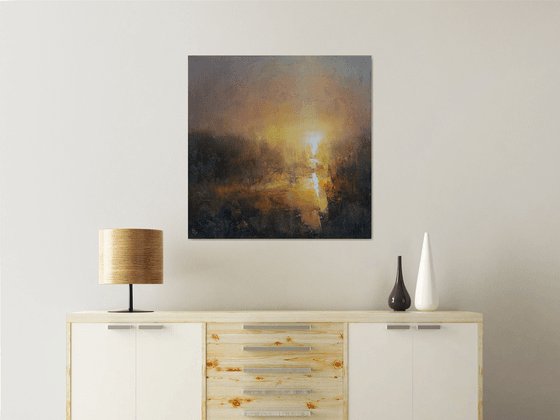 " Hazy Sunrise " SPECIAL PRICE / W 80 x H 80 cm