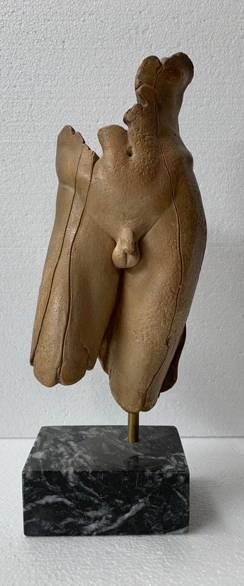Male nude body torso sculpture by Emmanouil Nanouris