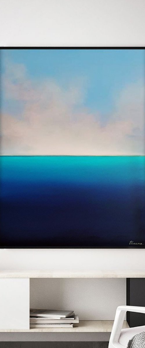 Seascape Tender DEEP Vibes / Free shipping by Larissa Uvarova
