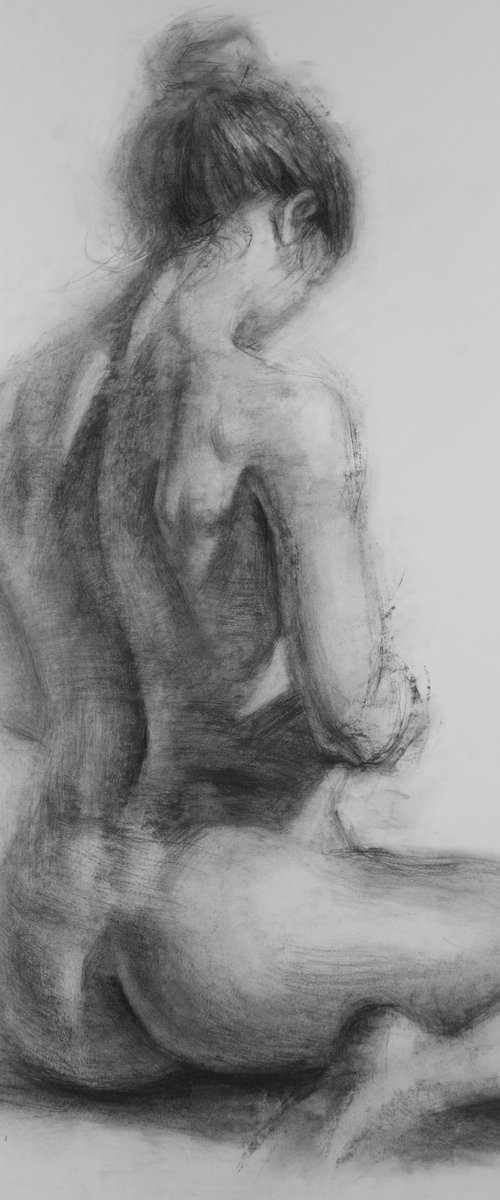 Her back turned by Kjetil Hansen