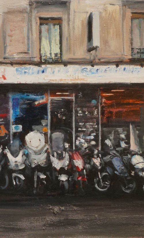 Scooters ,Montreuil by Manuel Leonardi