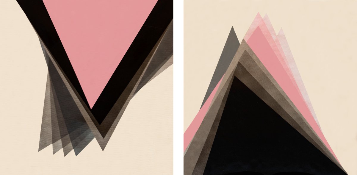 Geometric Soul - Diptych by Catia Goffinet